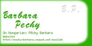 barbara pechy business card